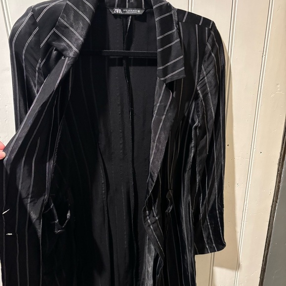 ZARA Black White Striped Blazer Mini Dress - Picture 13 of 13